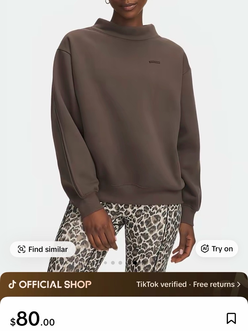 Under Armour Women's Cozy Funnel Neck Sweater - Brown